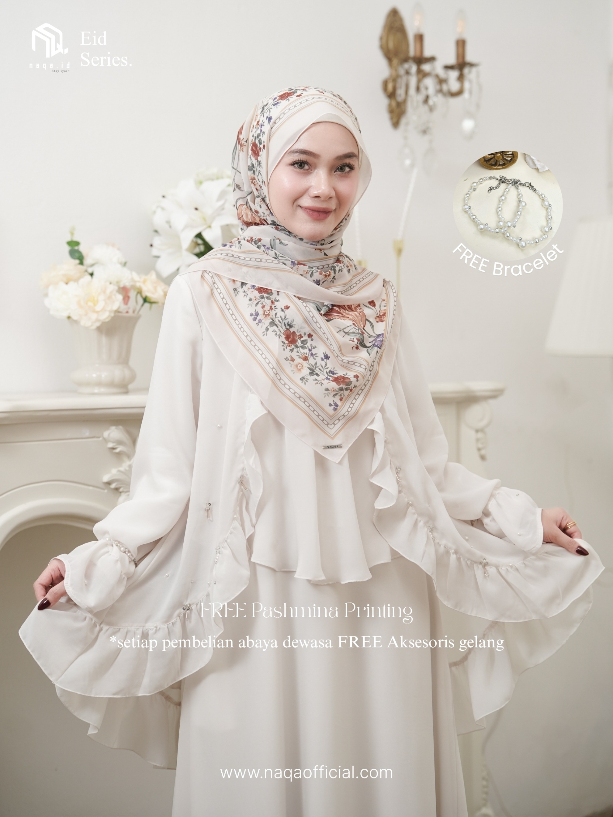 [PRE ORDER] ELARA ABAYA - PEARL - by naqa.id