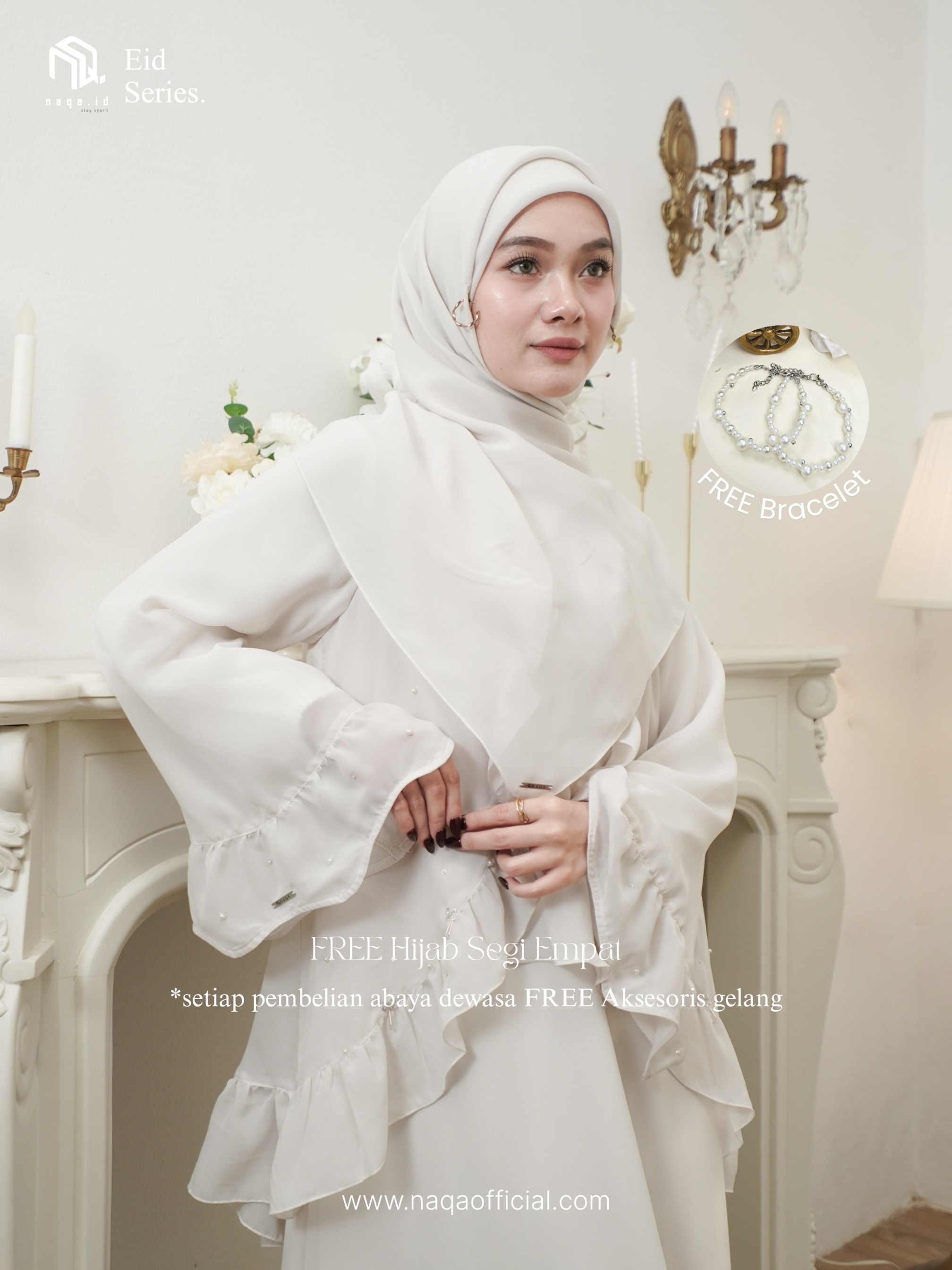 [PRE ORDER] ELARA ABAYA - PEARL - by naqa.id