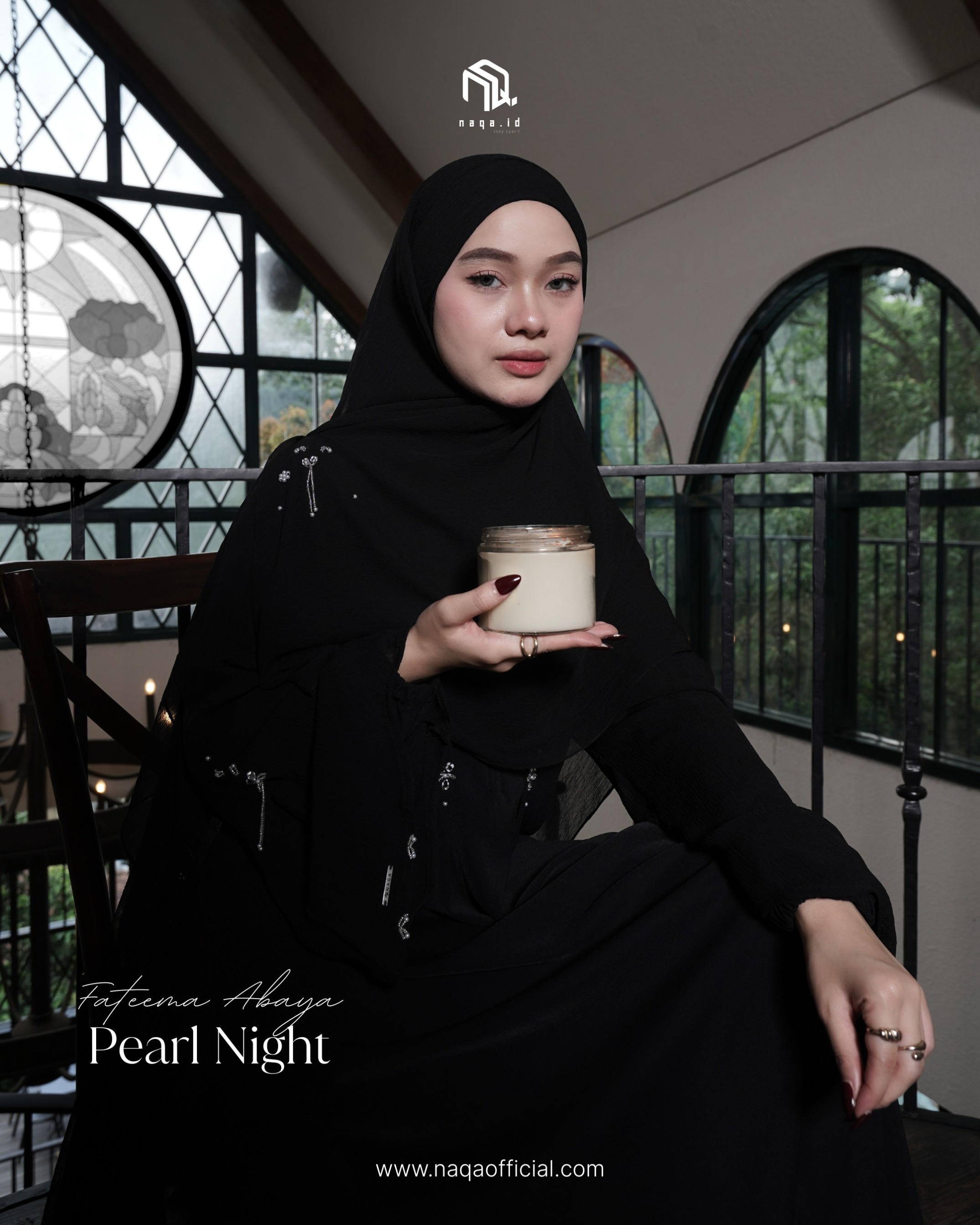 [READY STOK] FATEEMA ABAYA - PEARL NIGHT by naqa.id