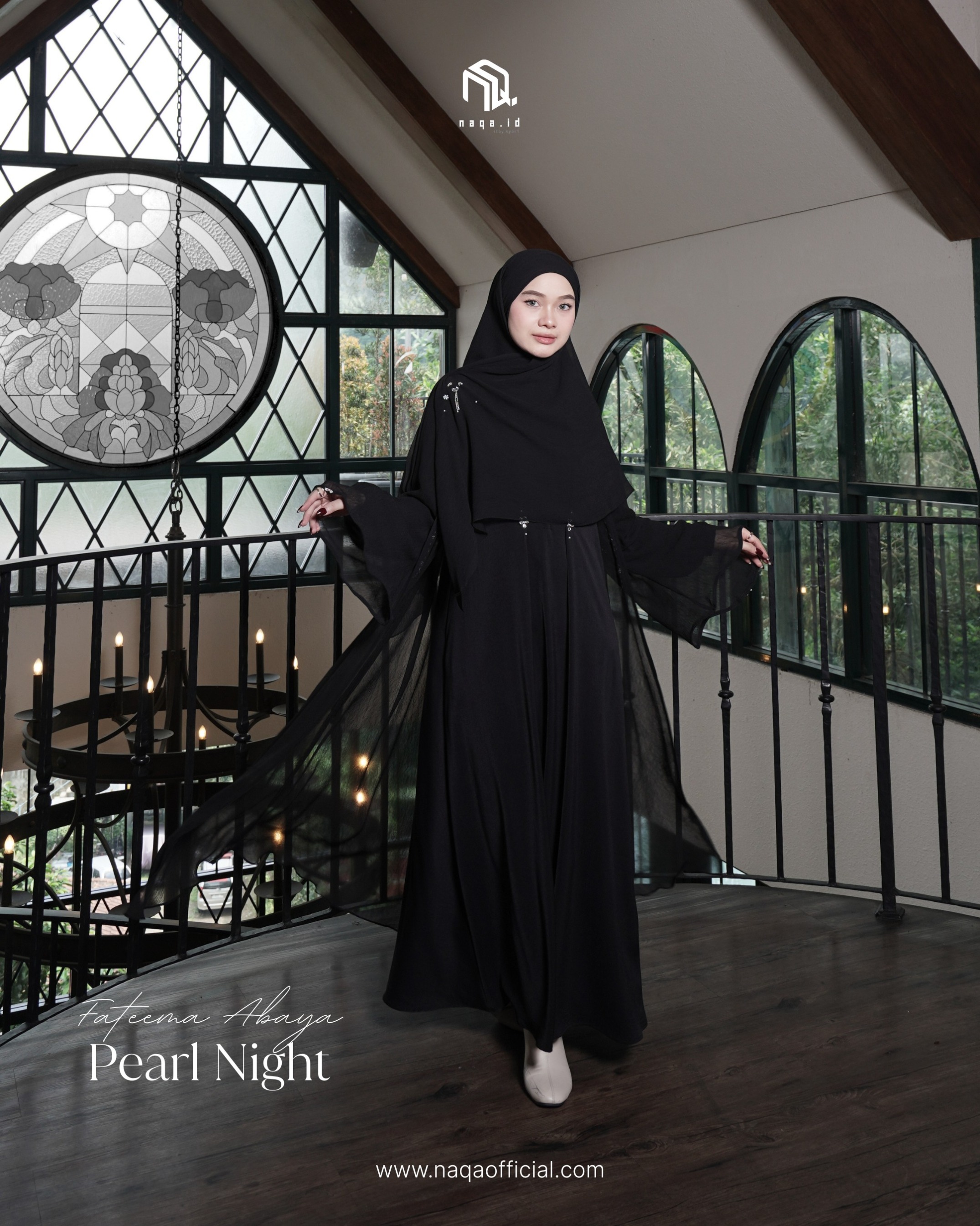 [READY STOK] FATEEMA ABAYA - PEARL NIGHT by naqa.id