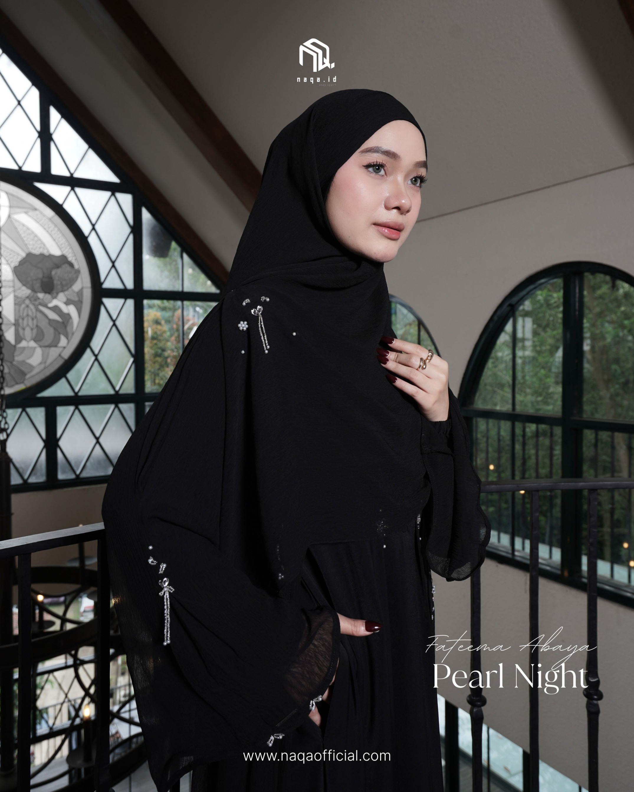 [READY STOK] FATEEMA ABAYA - PEARL NIGHT by naqa.id