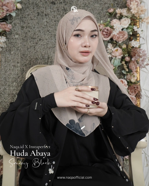 Image of [PASHMINA ONLY] PASHMINA PRINTING HUDA - SMOKY BLACK naqa.id
