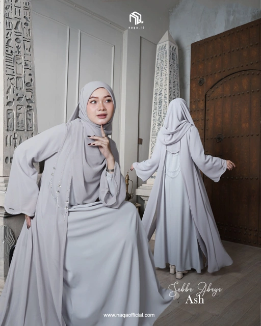 Image of [PRE ORDER] SABBA ABAYA - ASH by naqa.id