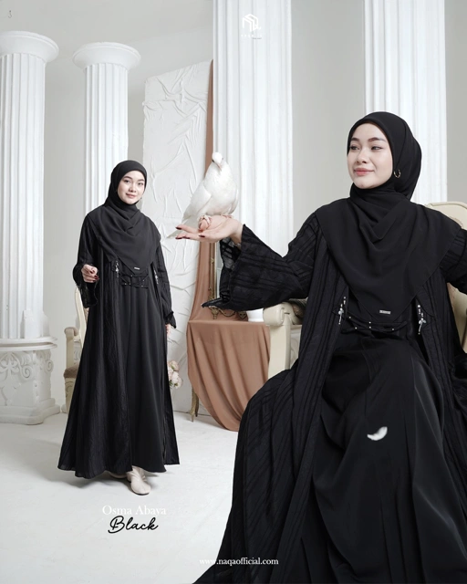 Image of (PRE-ORDER) OSMA ABAYA - BLACK BY NAQA.ID