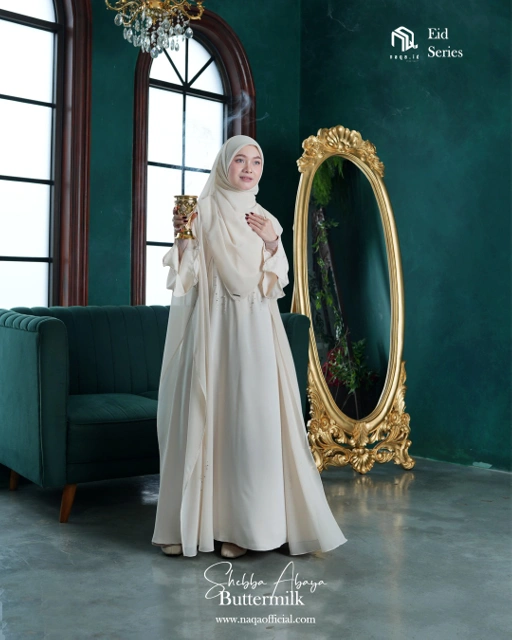 Image of [PRE ORDER] SHEBBA ABAYA - BUTTERMILK by NAQA.ID