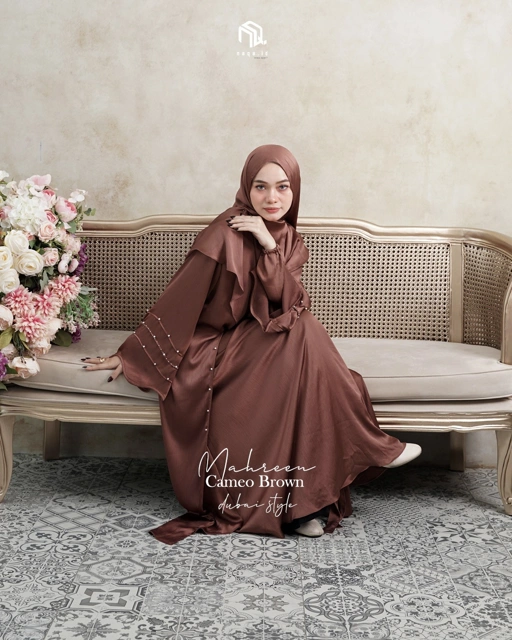 Image of [READY STOK] MAHREEN ABAYA - CAMEO BROWN by naqa.id
