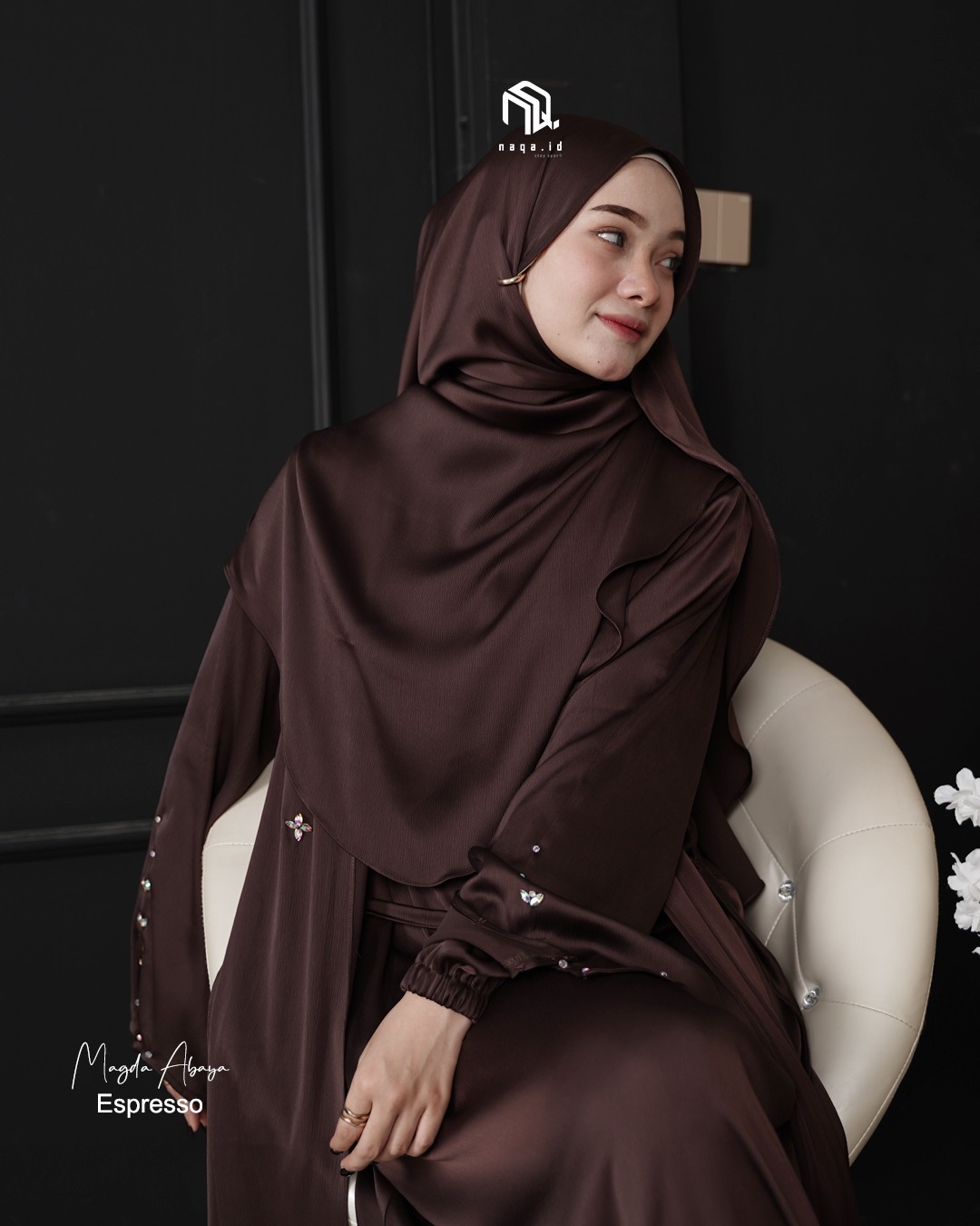  [PRE ORDER] MAGDA ABAYA - EXPRESSO - by NAQA.ID