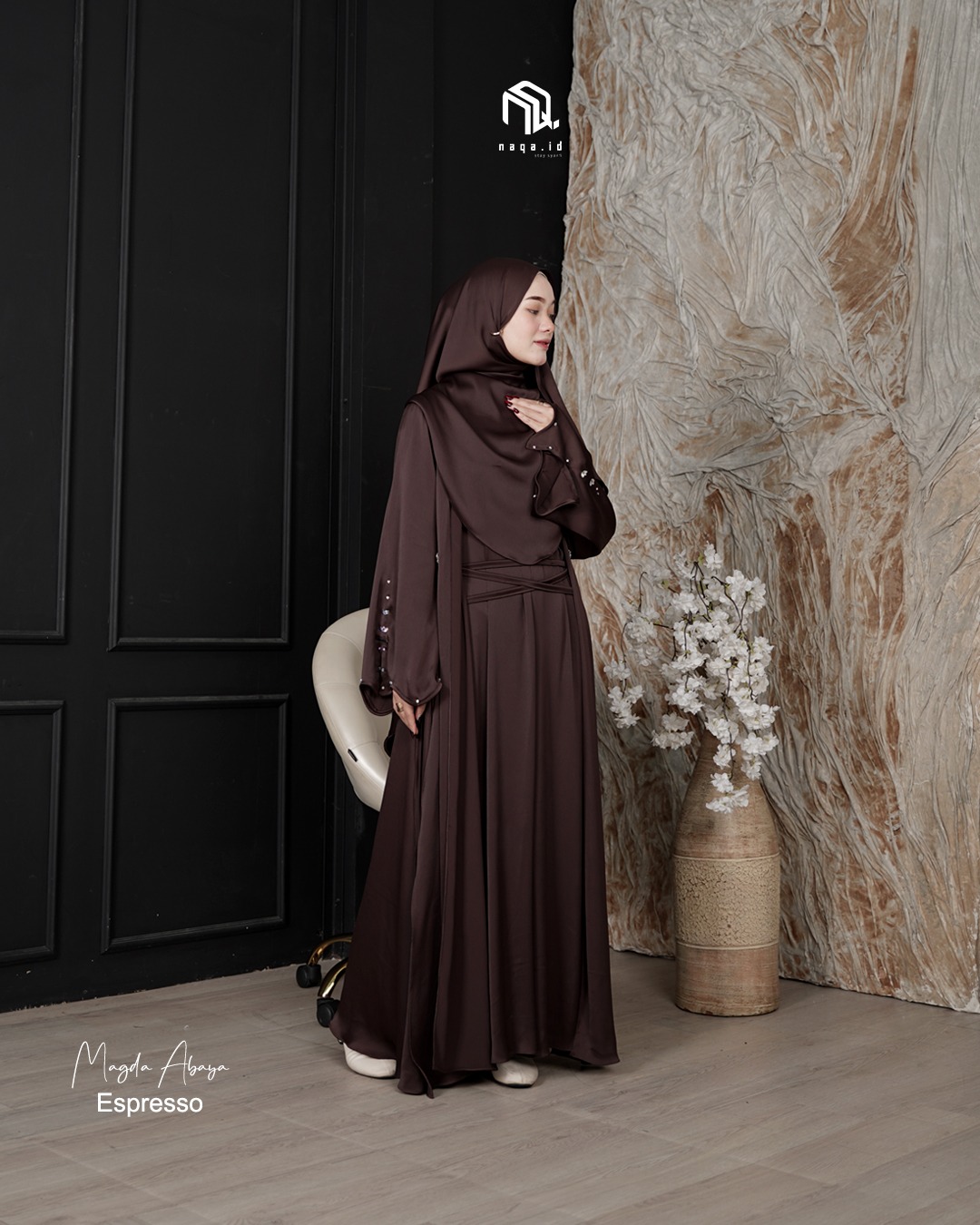  [PRE ORDER] MAGDA ABAYA - EXPRESSO - by NAQA.ID