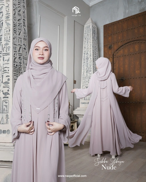 Image of [PRE ORDER] SABBA ABAYA - NUDE  by naqa.id