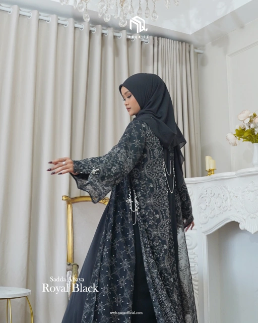 Image of (PRE-ORDER) SADDA ABAYA - ROYAL BLACK BY NAQA.ID