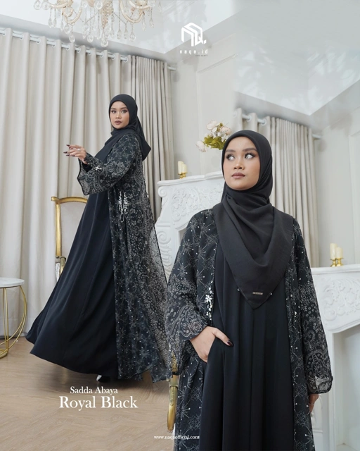 Image of [READY STOK] SADDA ABAYA - ROYAL BLACK by naqa.id