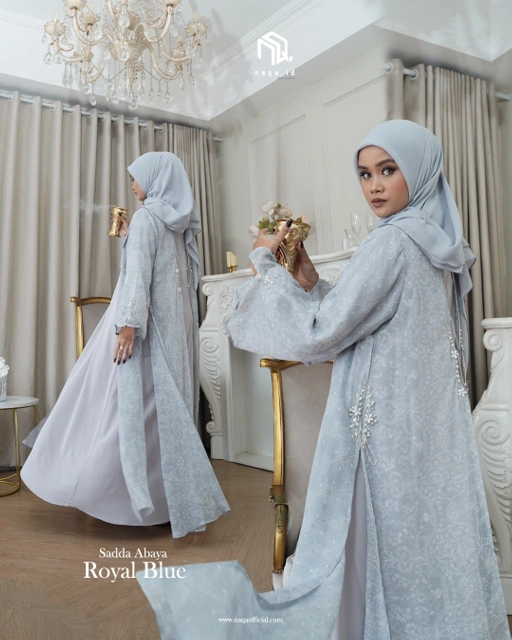 Image of (PRE-ORDER) SADDA ABAYA - ROYAL BLUE BY NAQA.ID