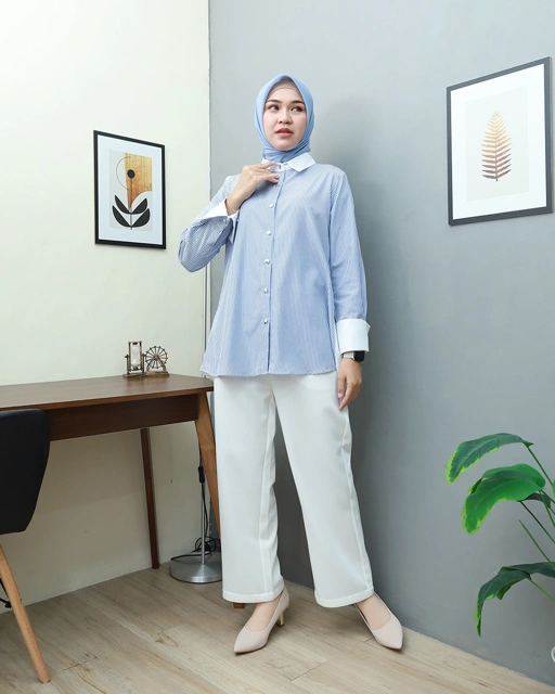 Image of CELLO Shirt - Pakaian Kemeja Wanita Terbaru by Hijab Mamah icis