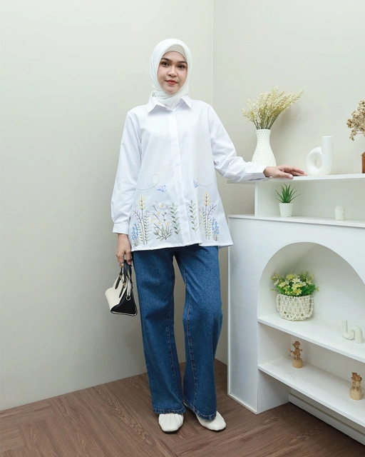 Image of FLORIDA Blouse Embroidery- Pakaian  Wanita Terbaru by myHMi