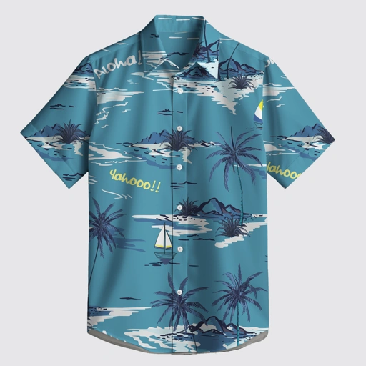 Image of SHIRT - BLUE ALOHA