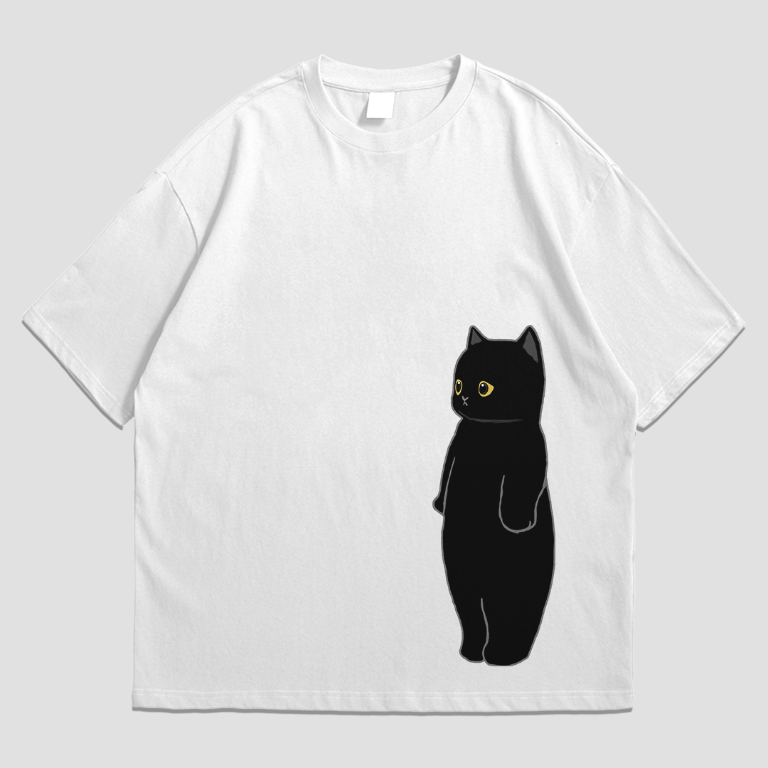 OVERSIZED TEE - BROKEN HEART CAT