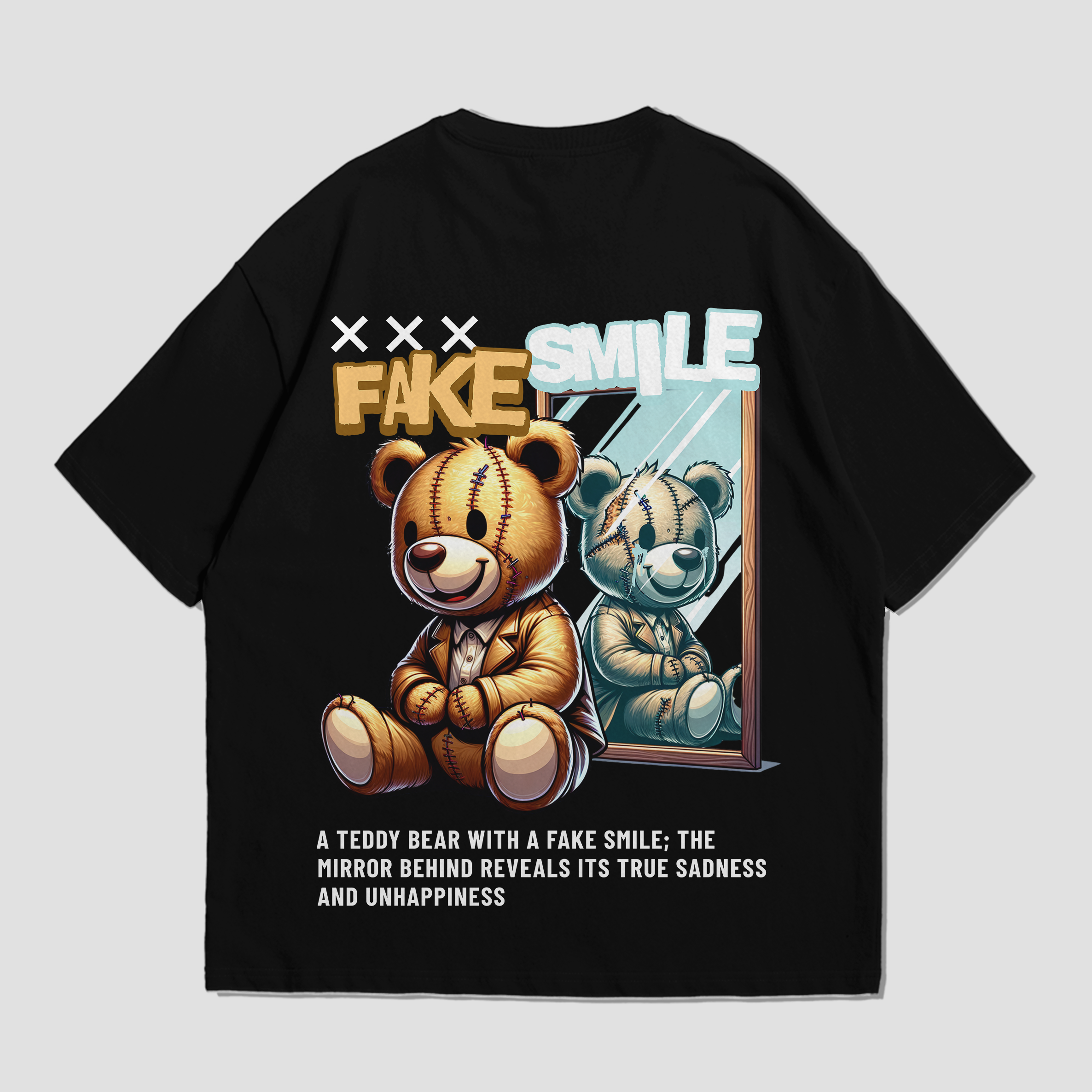 OVERSIZED TEE - FAKE SMILE
