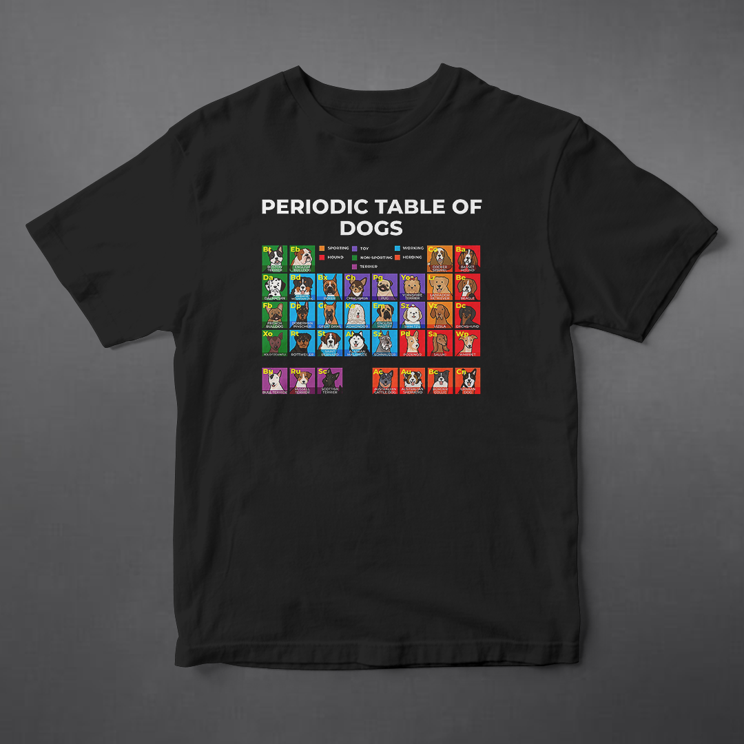 T-SHIRT - PERIODIC TABLE OF DOGS
