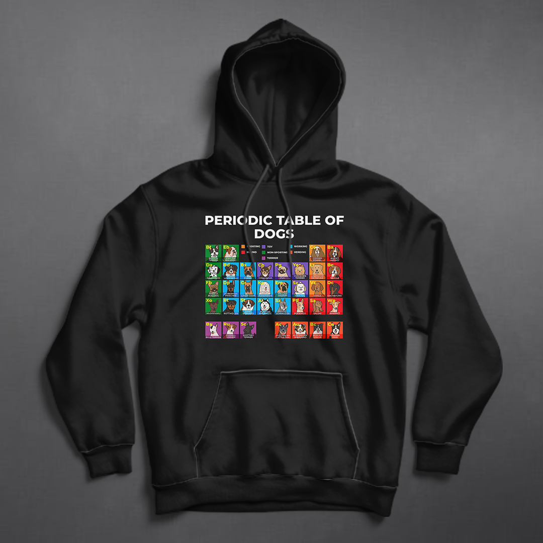 HOODIE - PERIODIC TABLE OF DOGS