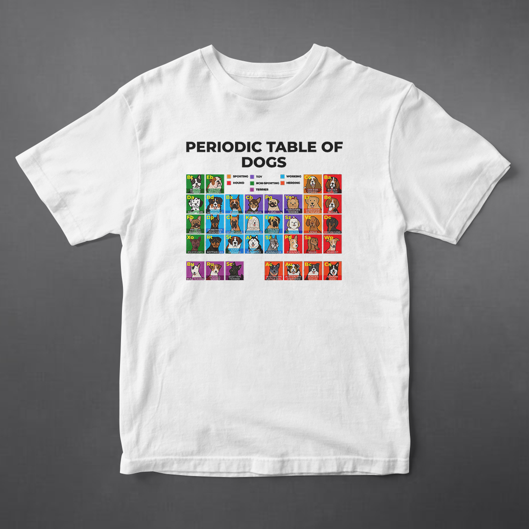 T-SHIRT - PERIODIC TABLE OF DOGS