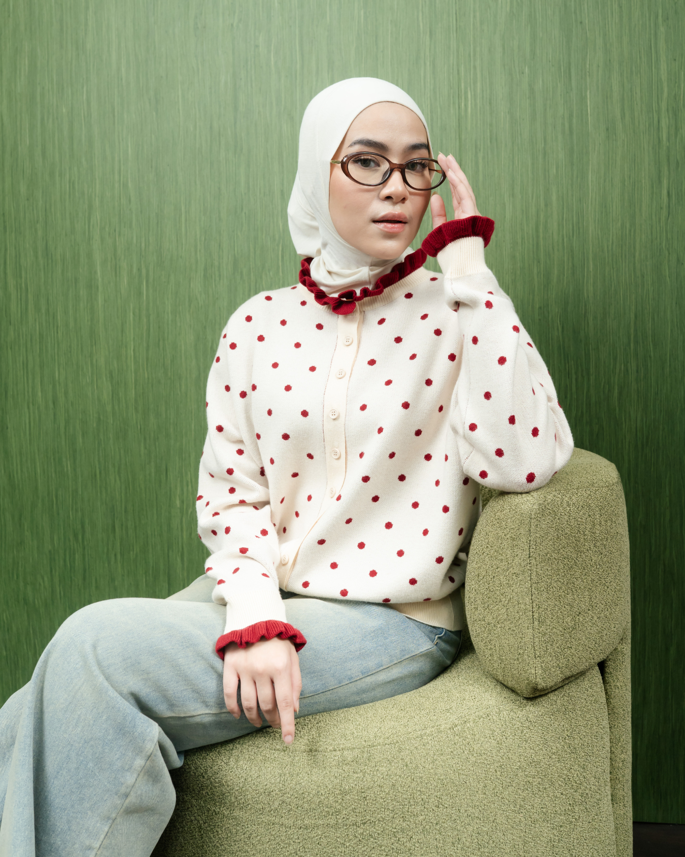 Lowie Ruffle Polka Cherry
