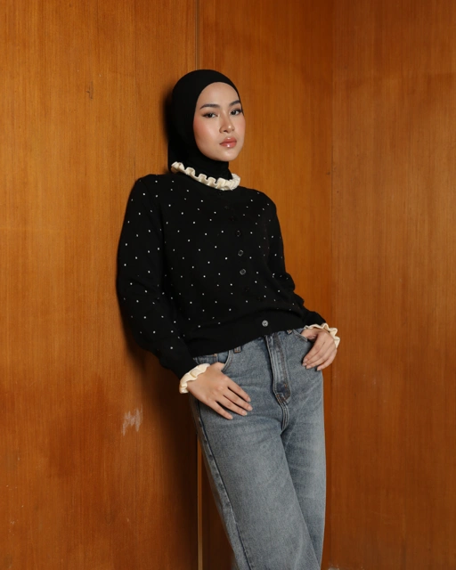 Image of Lowie Ruffle Polka Black