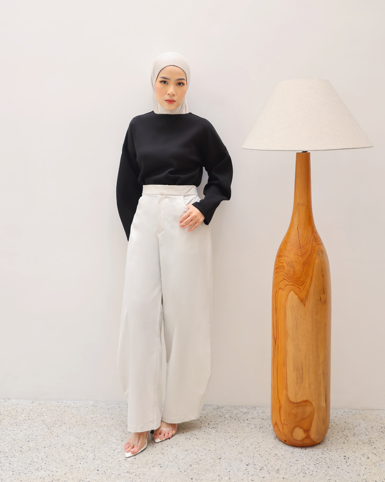 Hailey Barrel Pants Vanilla