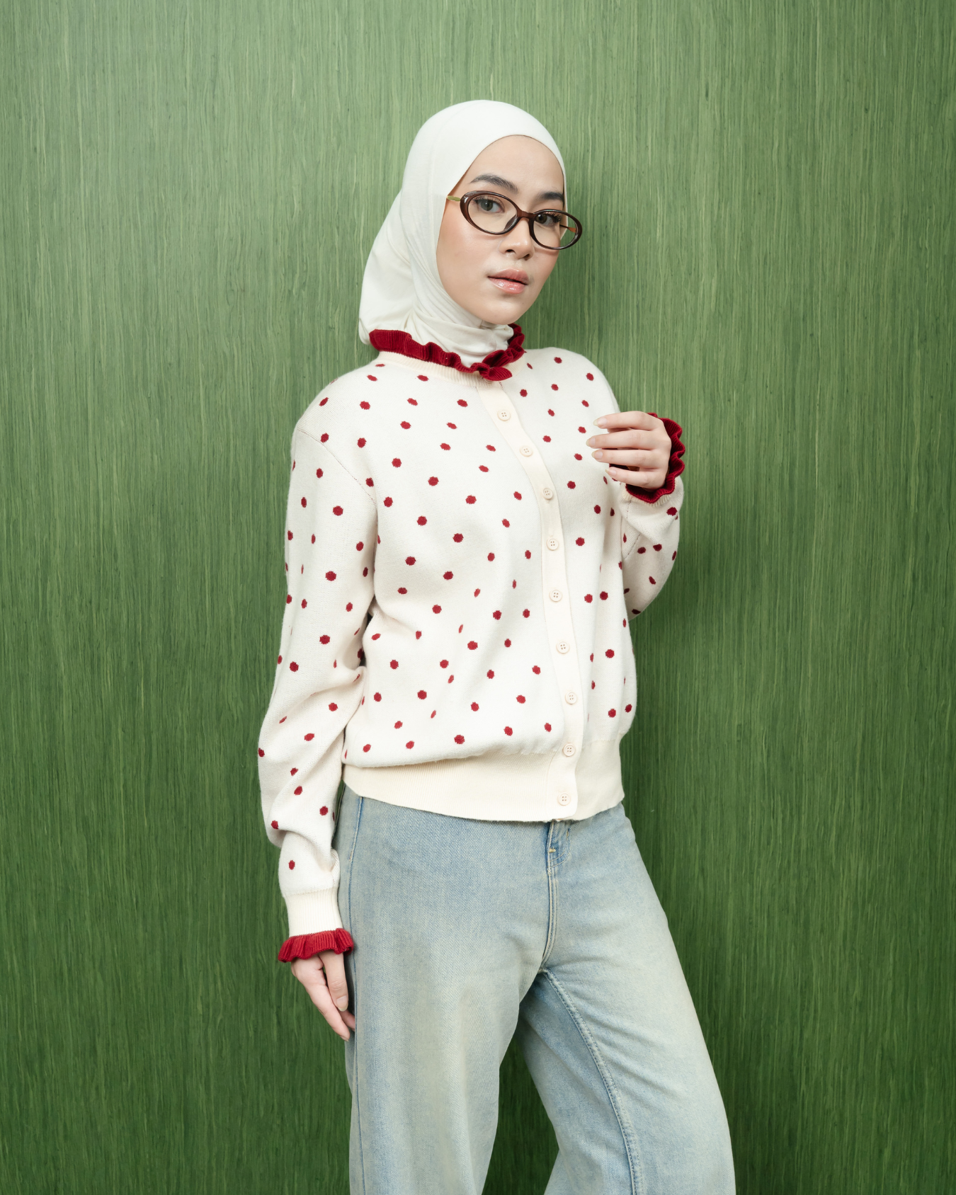 Lowie Ruffle Polka Cherry