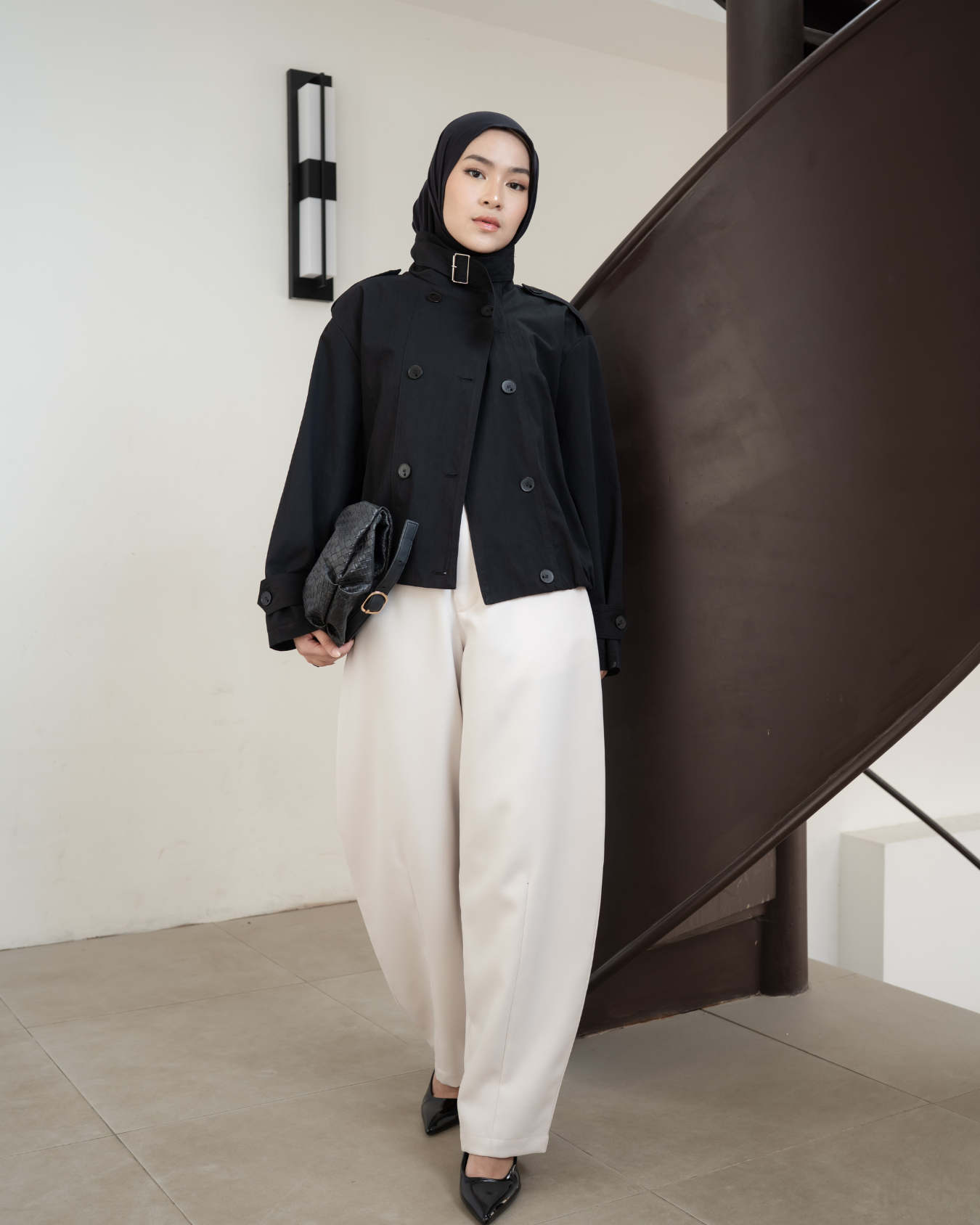Chloe Barrel Pants Ivory
