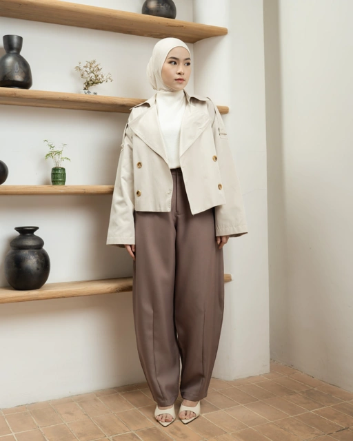 Chloe Barrel Pants Brownie