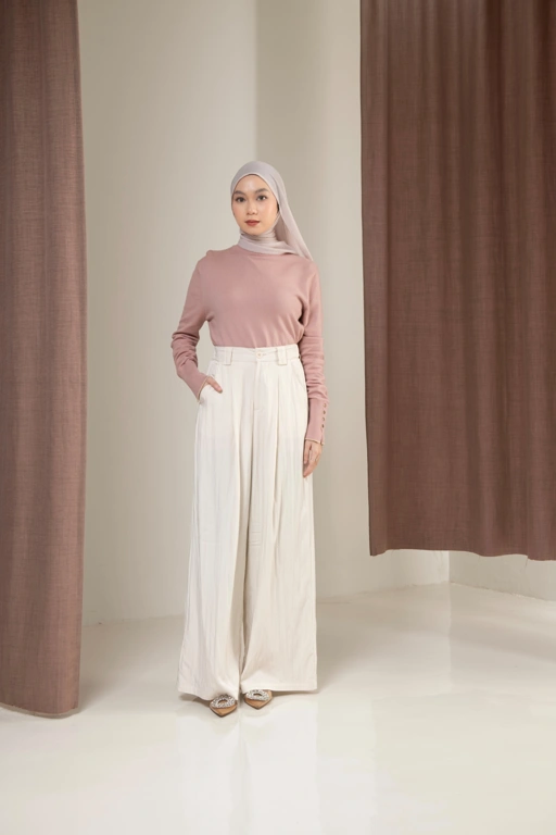 Image of Lui Wideleg Pants Pearl