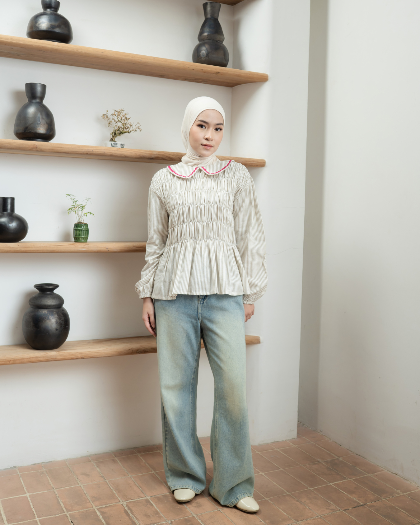 Possy Blouse Biscuit