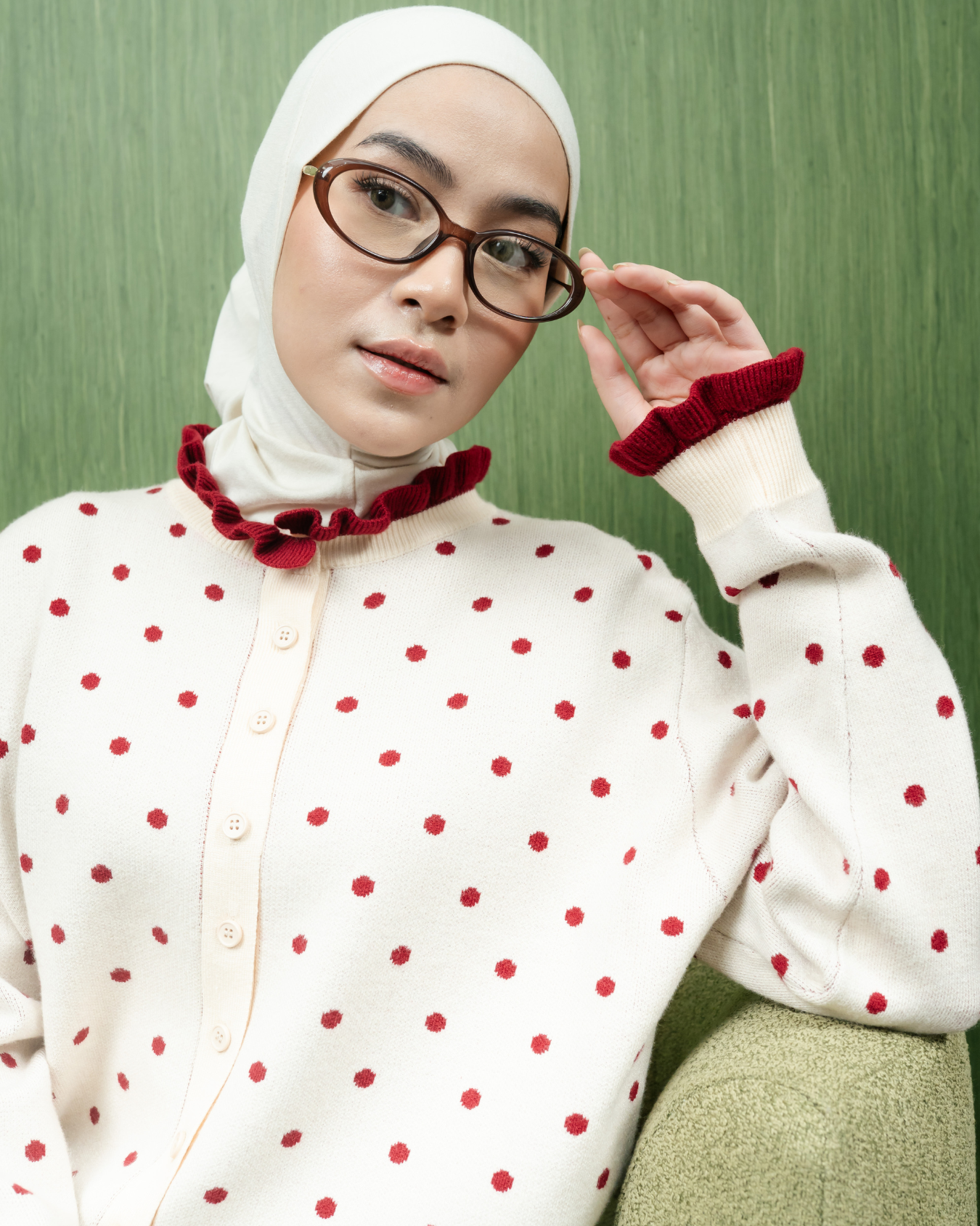 Lowie Ruffle Polka Cherry