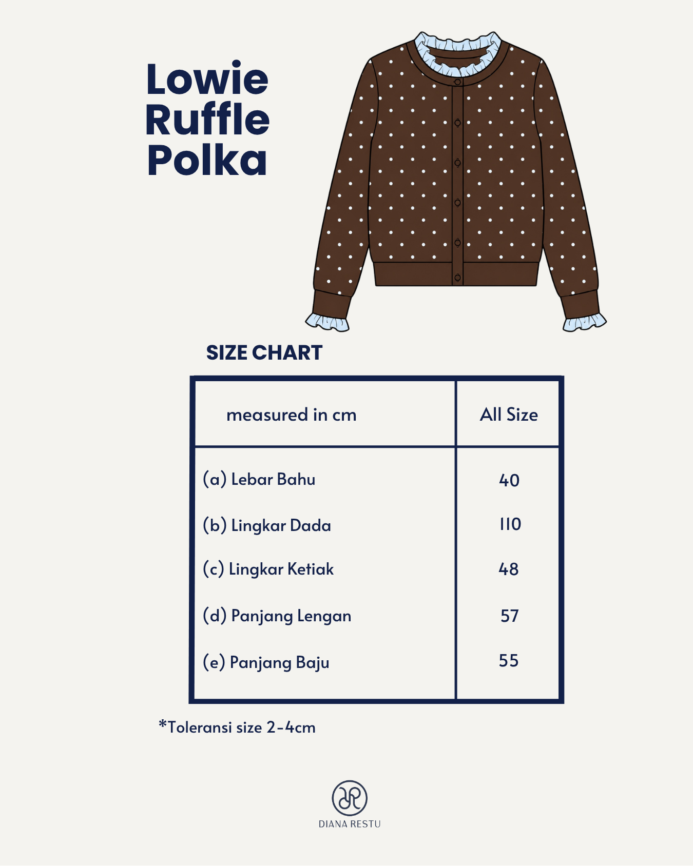 Lowie Ruffle Polka Black