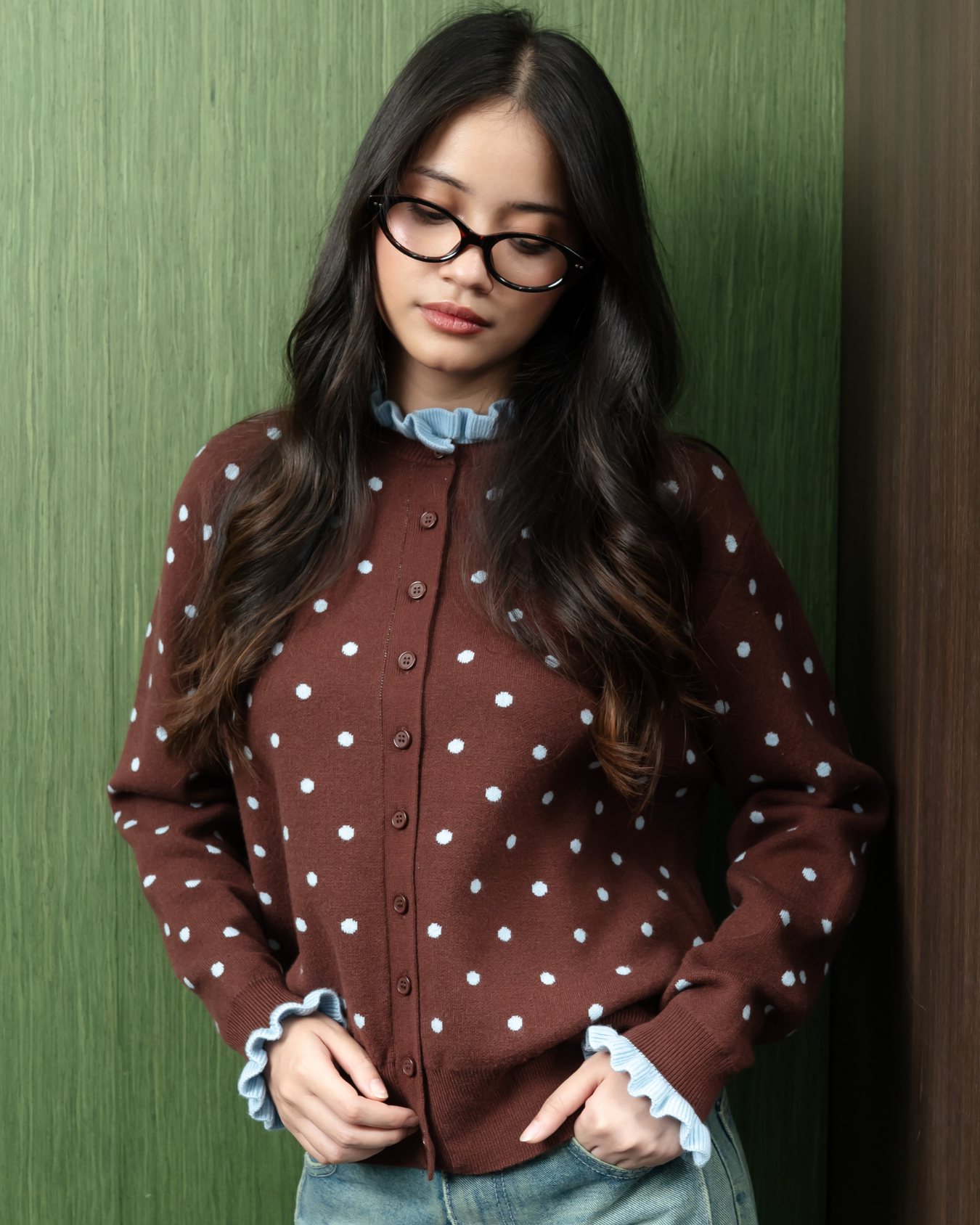 Lowie Ruffle Polka Brownie