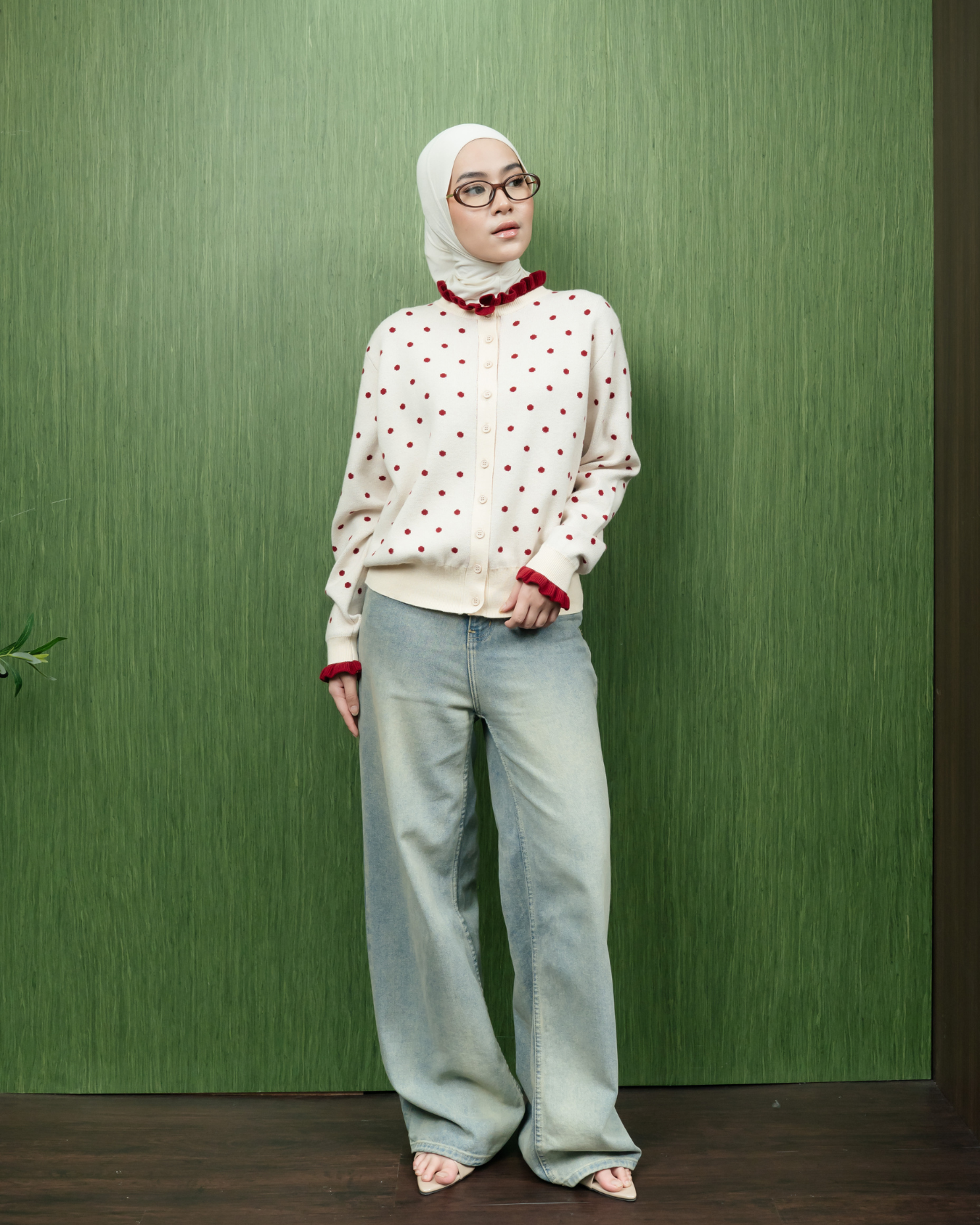 Lowie Ruffle Polka Cherry