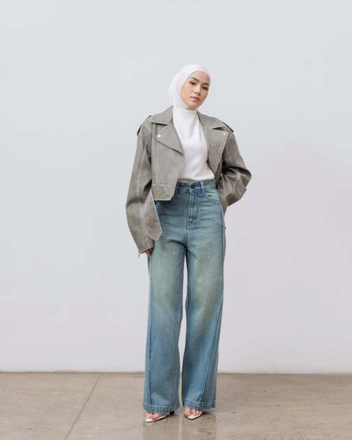 Image of Monrow Wide Jeans Vintage Blue