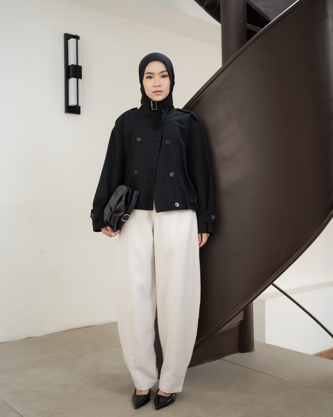 Chloe Barrel Pants Ivory