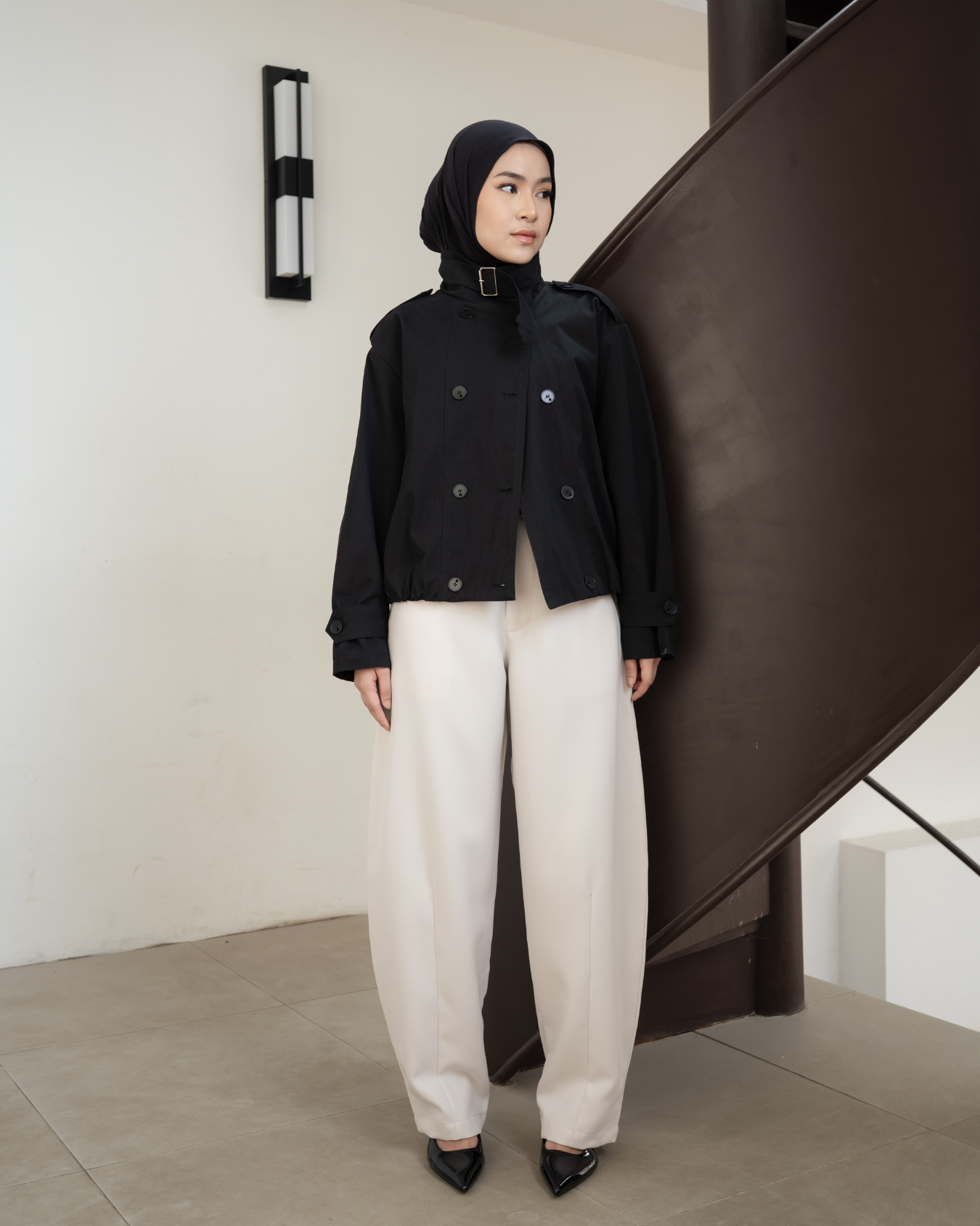 Chloe Barrel Pants Ivory