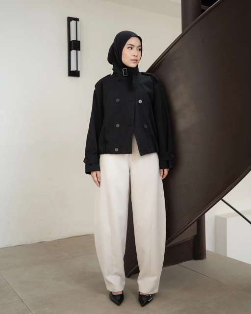 Chloe Barrel Pants Ivory