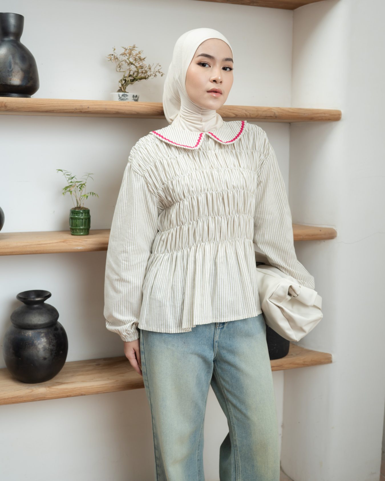 Possy Blouse Biscuit
