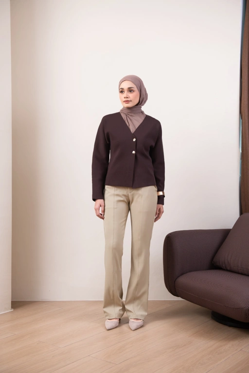 Image of Jane Flared Pants Biscotti