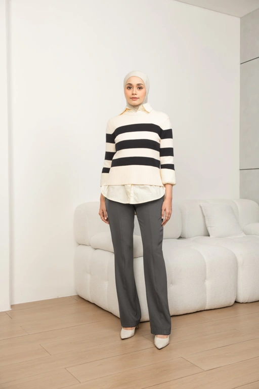 Image of Jane Flared Pants Charcoal