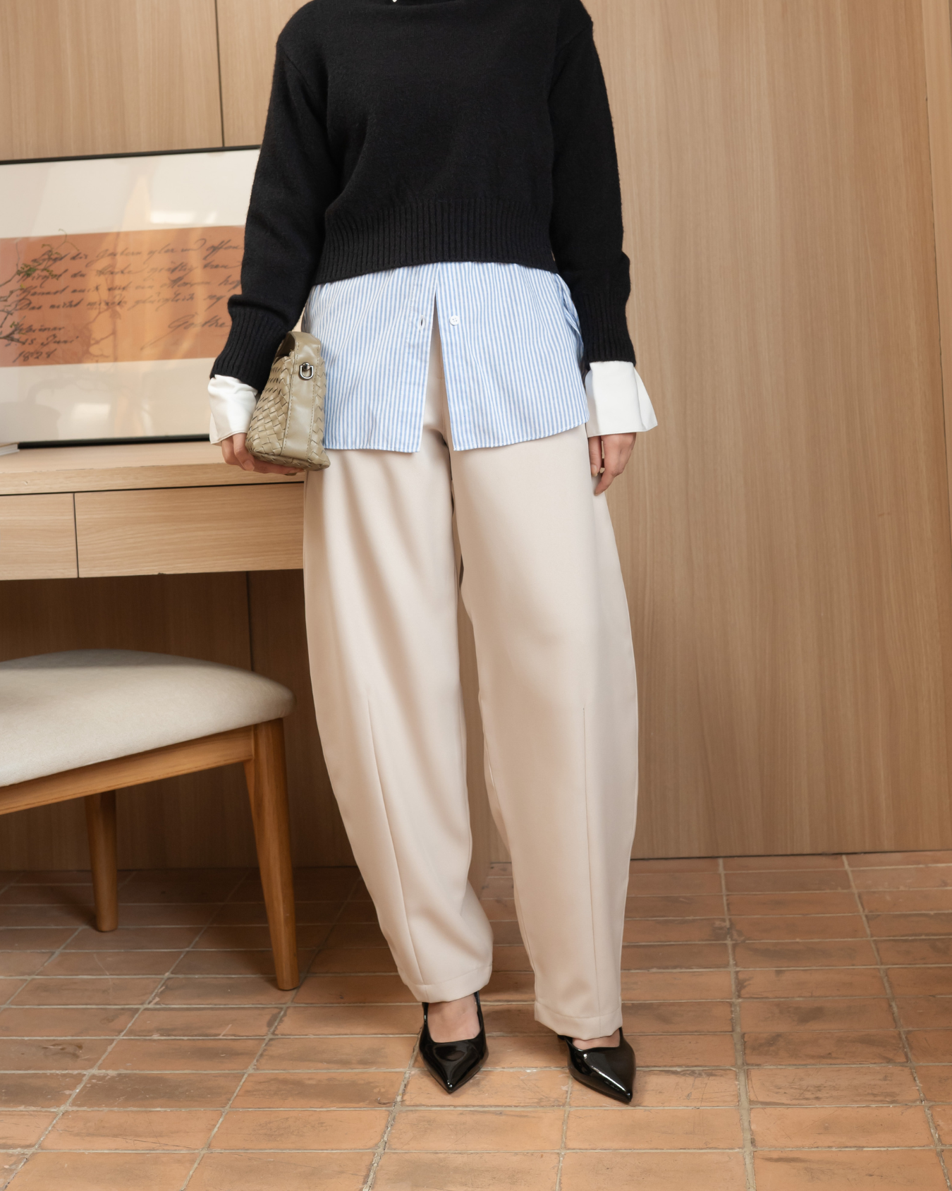 Chloe Barrel Pants Khaki