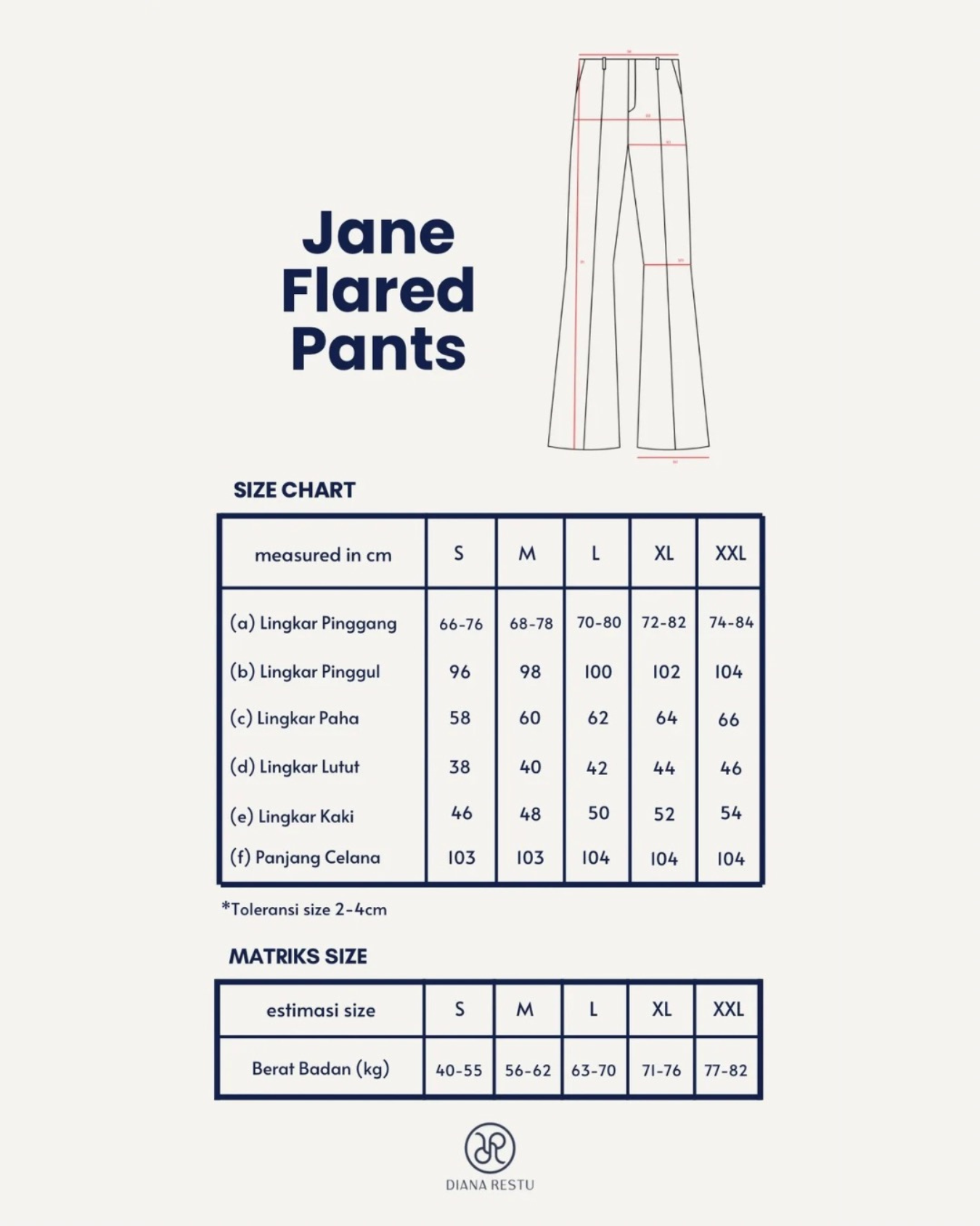 Jane Flared Pants Powder
