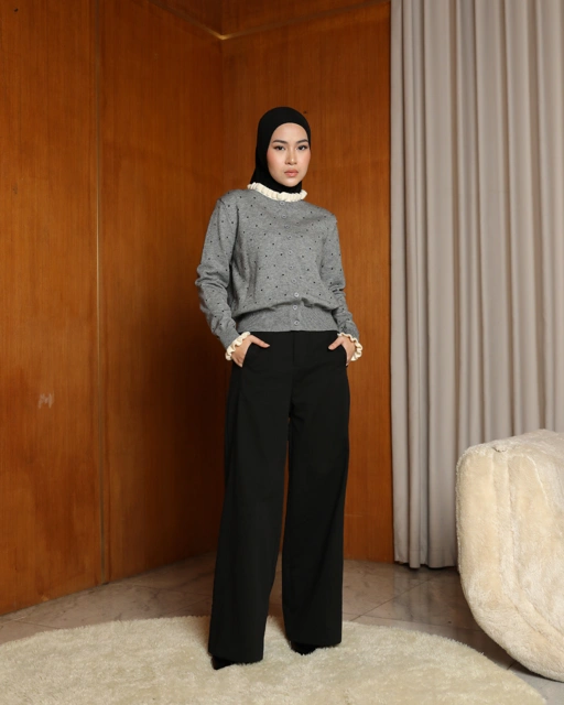 Image of Lauren Wide Pants Black