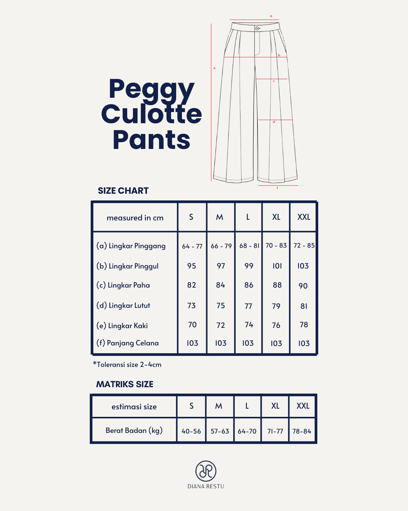 Peggy Culotte Pants Vanilla