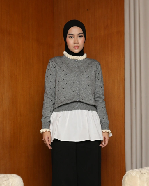 Image of Lowie Ruffle Polka Dark Grey