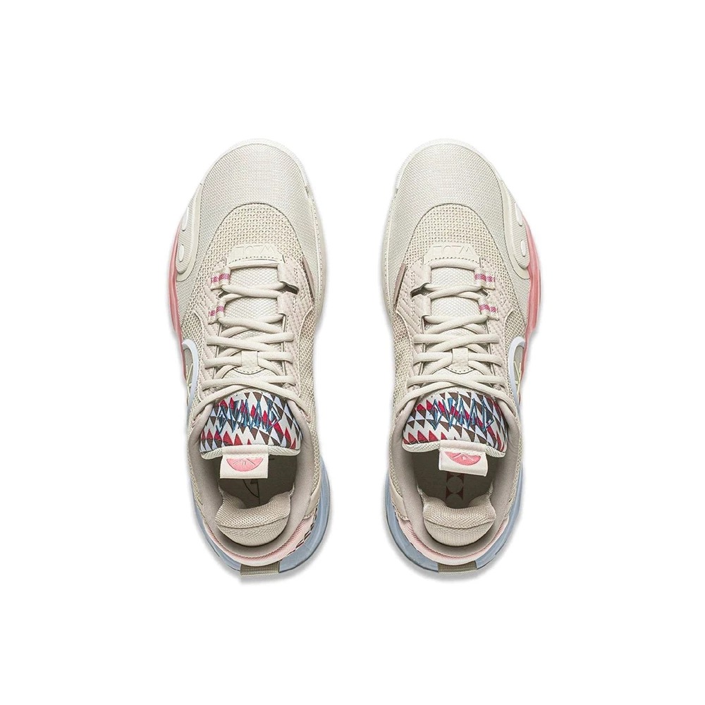 Sepatu Basket Li Ning Way of Wade All City 12 Origin D'Angelo Russell Beige Pink Blue ABAU015-5