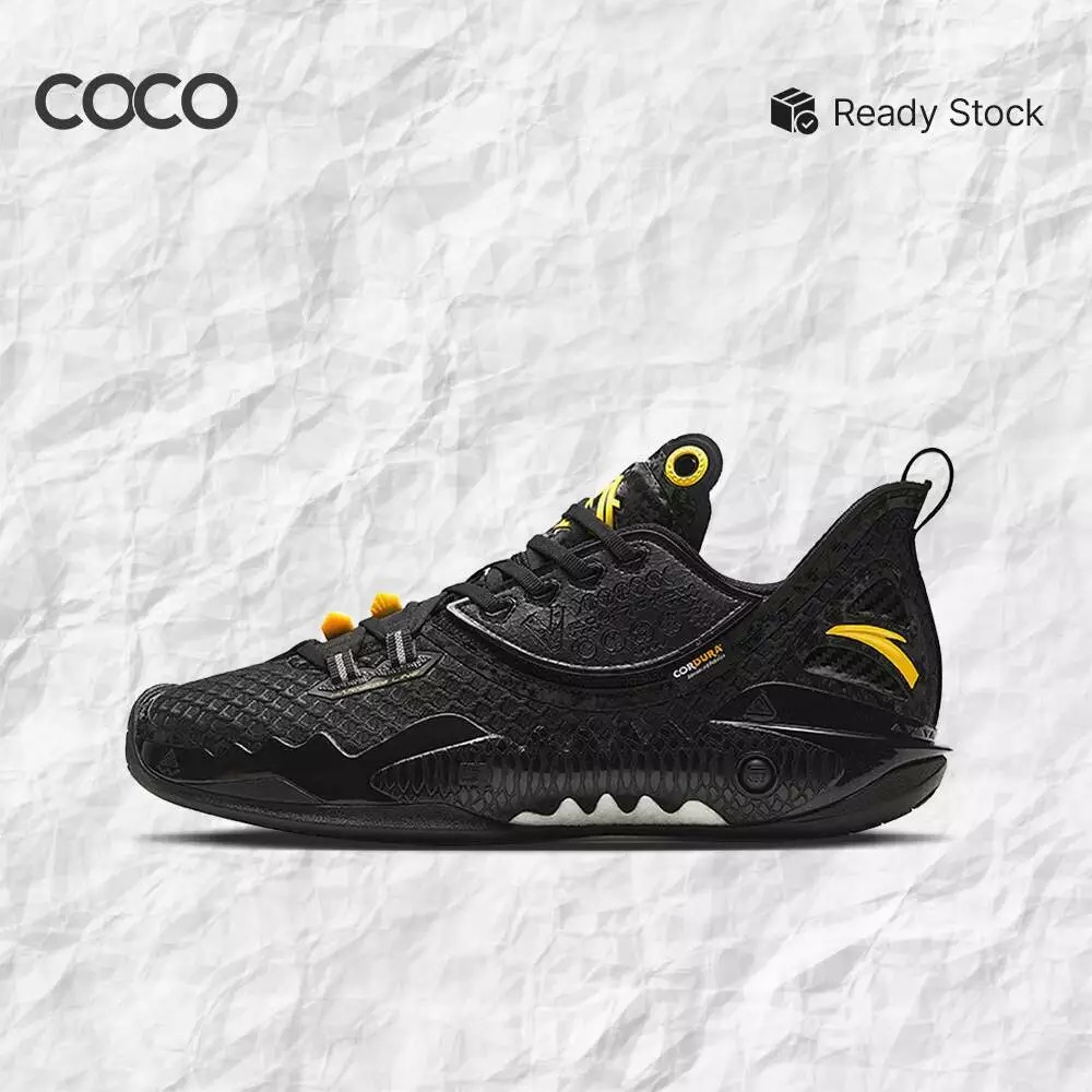 Sepatu Basket ANTA Shock Wave 5 V2 'Black Lightning' Ready 1124A1106-9